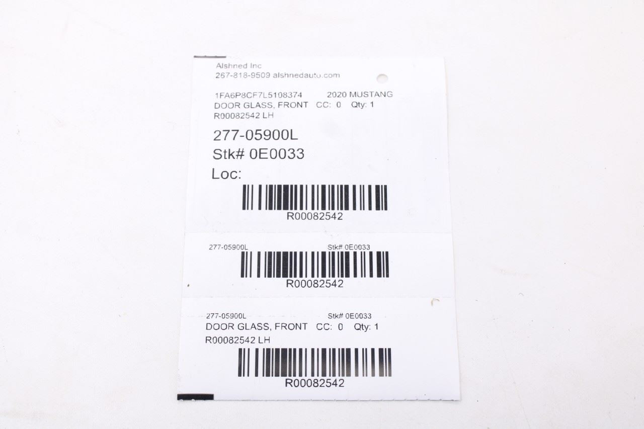 2015-2026 Ford Mustang GT Front Left Door Window Movable Glass JR3B-6321411-AB9