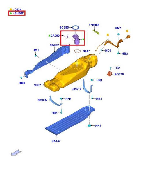 2021-2026 Ford F150 XLT SuperCrew 5.0L In Tank Fuel Pump Assembly PL3Z-9H307-CA - Alshned Auto Parts