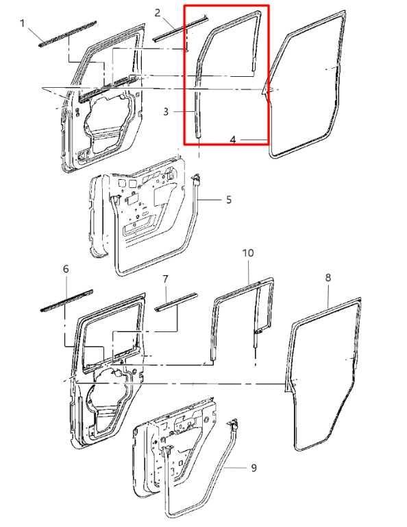 07-18 Jeep Wrangler Sport 2dr Front LH Side Door Glass Run Channel Weatherstrip - Alshned Auto Parts