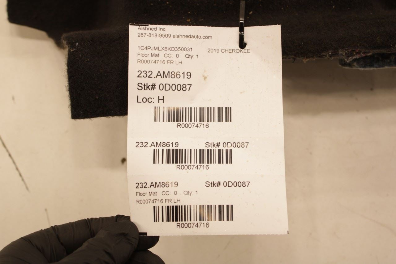 2015-21 Jeep Cherokee Latitude Front Left Side Interior Floor Carpet Liner Cover - Alshned Auto Parts