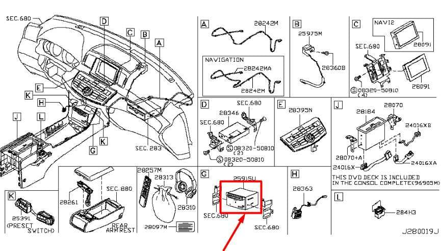 2008-2010 Infiniti M35 Audio Radio Receiver with CD Player 25915-1DV8B OEM1
