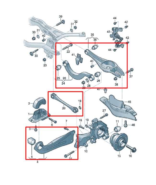 2018-24 Volkswagen Atlas S AWD Rear Suspension Passenger RH Side Control Arm Set - Alshned Auto Parts