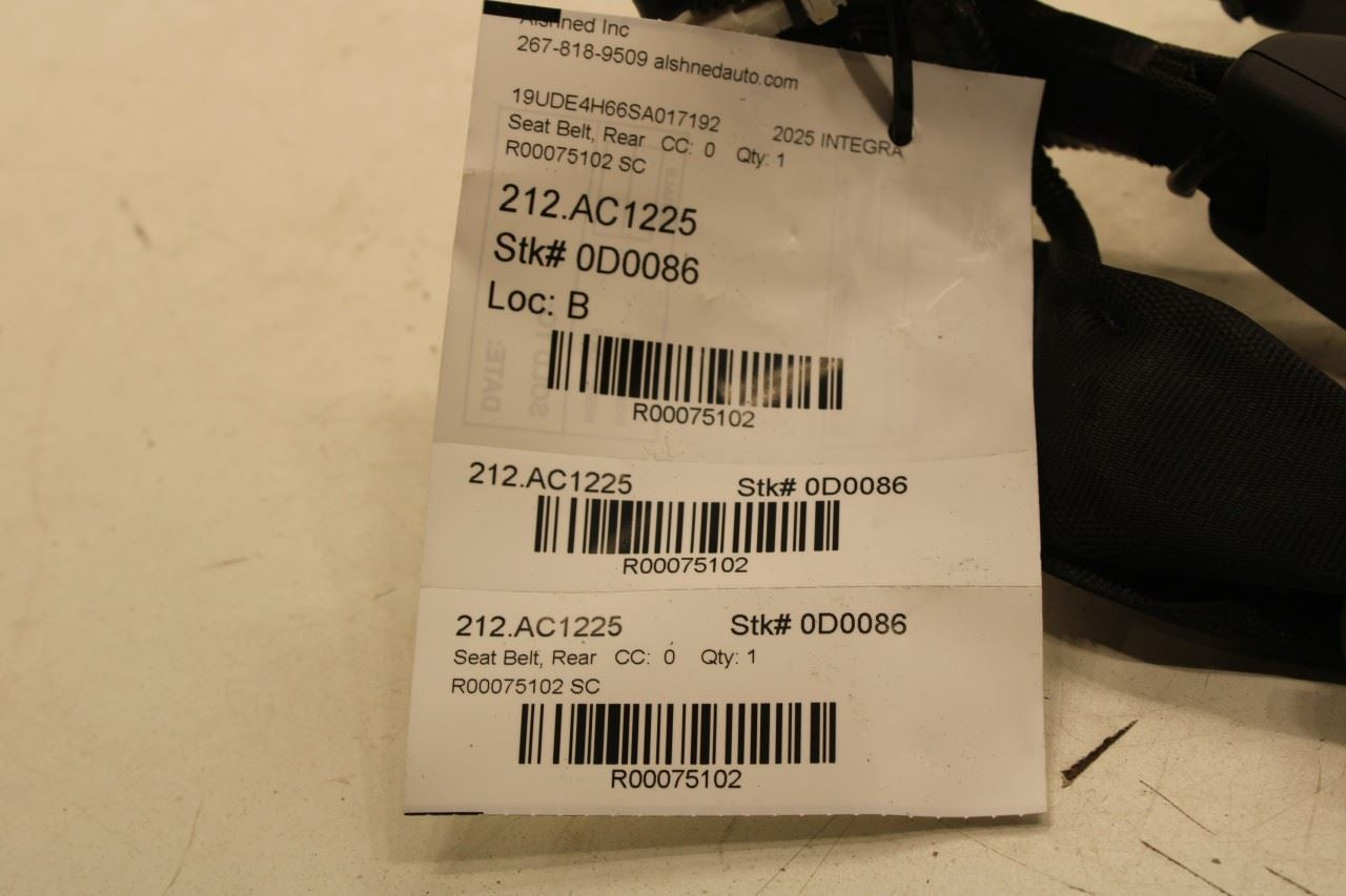 23-26 Acura Integra A-Spec Rear Right and Left Side 2nd Row Seat Belt Buckle Set - Alshned Auto Parts