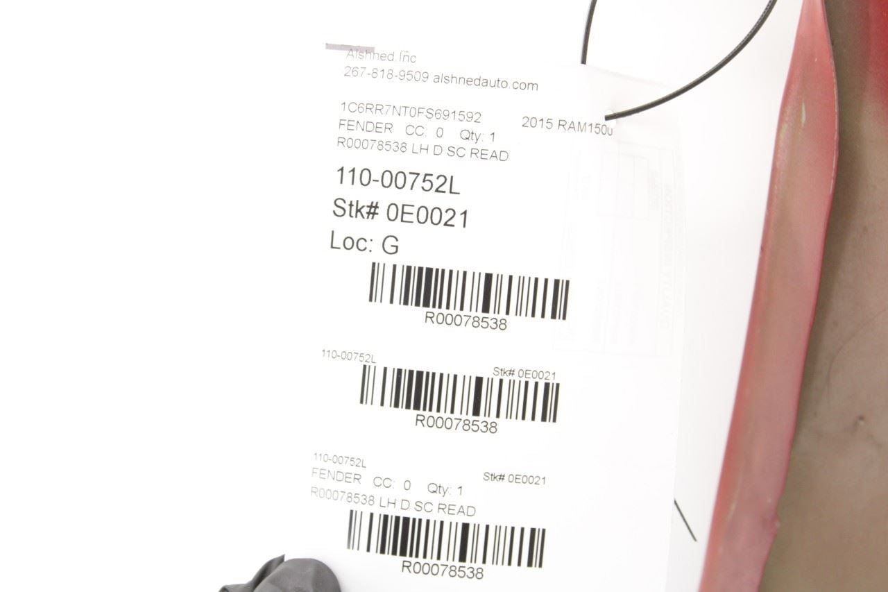 11-18 Ram 1500 Laramie Front Left Driver Side Fender Panel 68054339AG OEM *ReaD* - Alshned Auto Parts