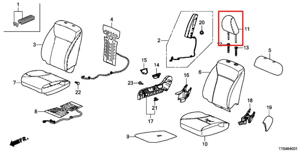 2016 Honda HR-V Front Right or Left Side Seat Headrest Cloth 81140-T7M-H01ZF OEM - Alshned Auto Parts