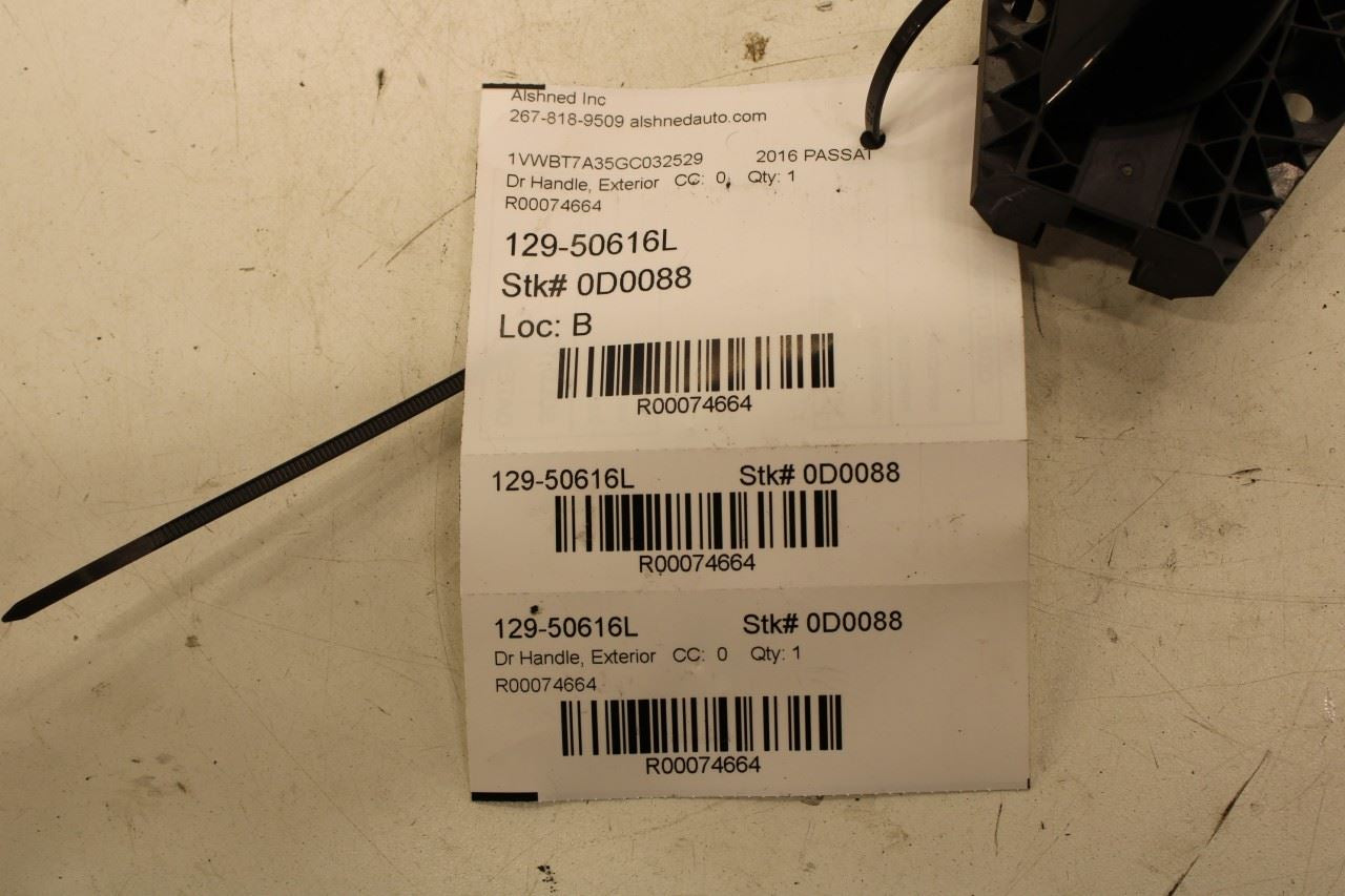 2012-19 Volkswagen Passat SE 1.8L FWD Rear Driver Left Side Door Exterior Handle13