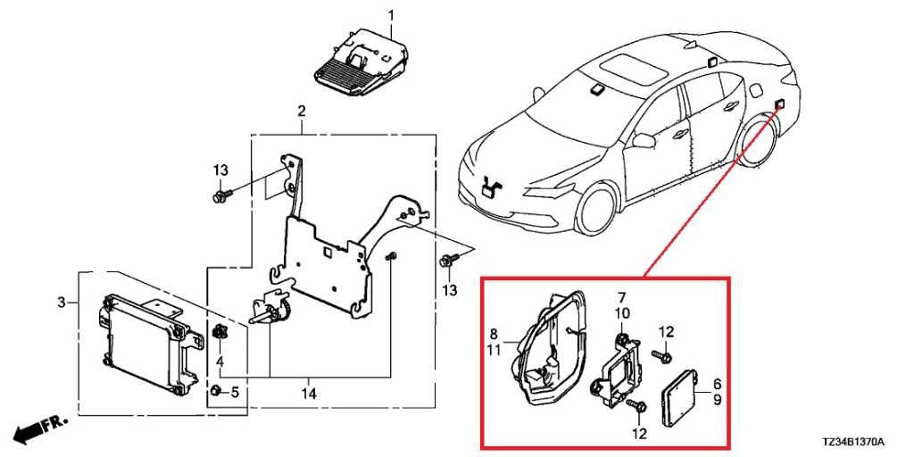 2015-2017 Acura TLX Tech Rear Left Blind Spot Detection Sensor Radar 36936-TZ3-A1