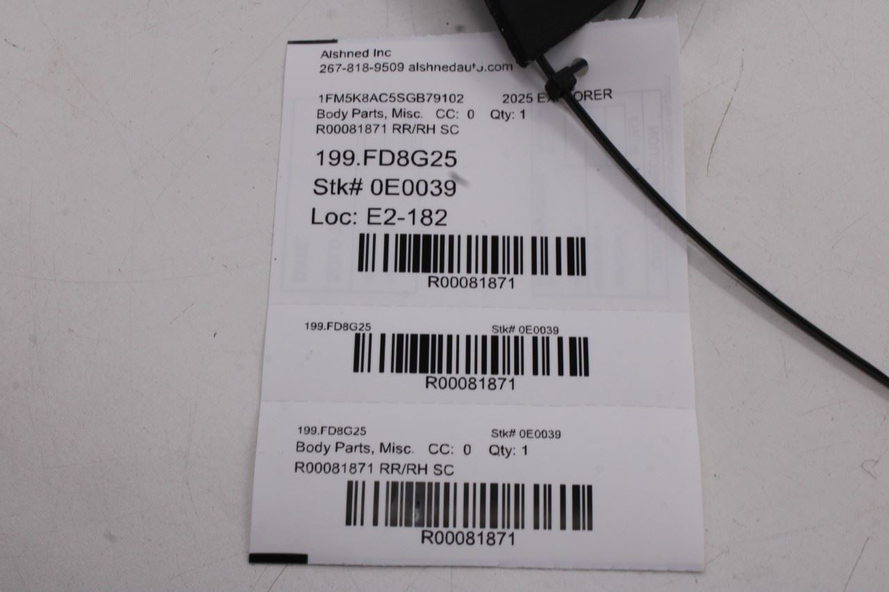 2025-2026 Ford Explorer Interceptor Rear Right Door Lower Molding LB5Z7829164AC12