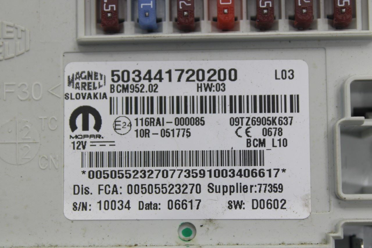 2017-2022 Alfa Romeo Giulia Ti AWD 2.0L Fuse Junction Box Body Control Module - Alshned Auto Parts
