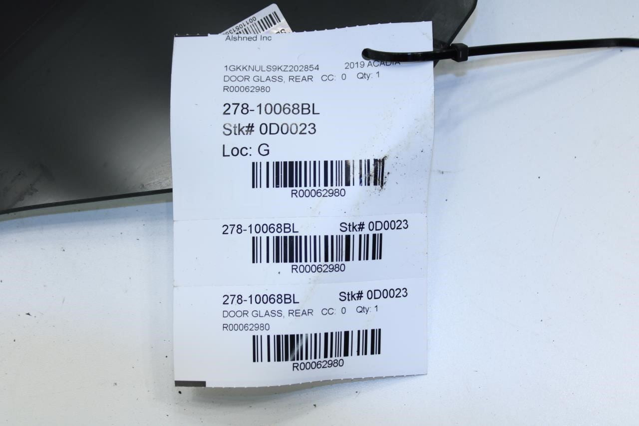 2017-2023 GMC Acadia SLT-1 Rear Left Driver Side Door Window Glass 23100180 OEM - Alshned Auto Parts