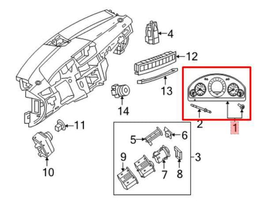 2012 Mercedes-Benz E350 Sport 4Matic Speed Gauge Instrument Cluster 362K Mileage - Alshned Auto Parts