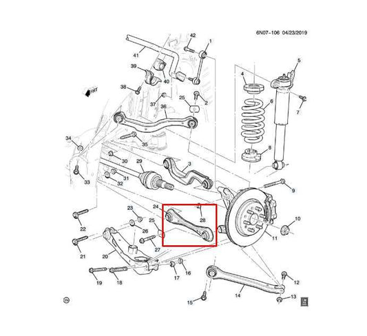 2017-2023 GMC Acadia SLT-1 AWD Rear Right Side Lower Control Arm 84606181 OEM - Alshned Auto Parts