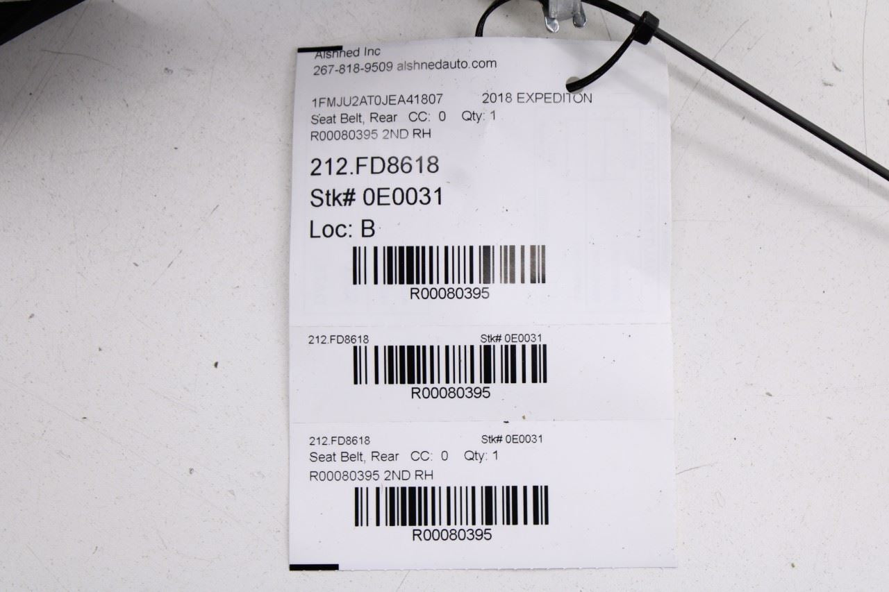 2018-21 Ford Expedition Limited 3.5L Rear Right Side 2nd Row Seat Belt Retractor - Alshned Auto Parts
