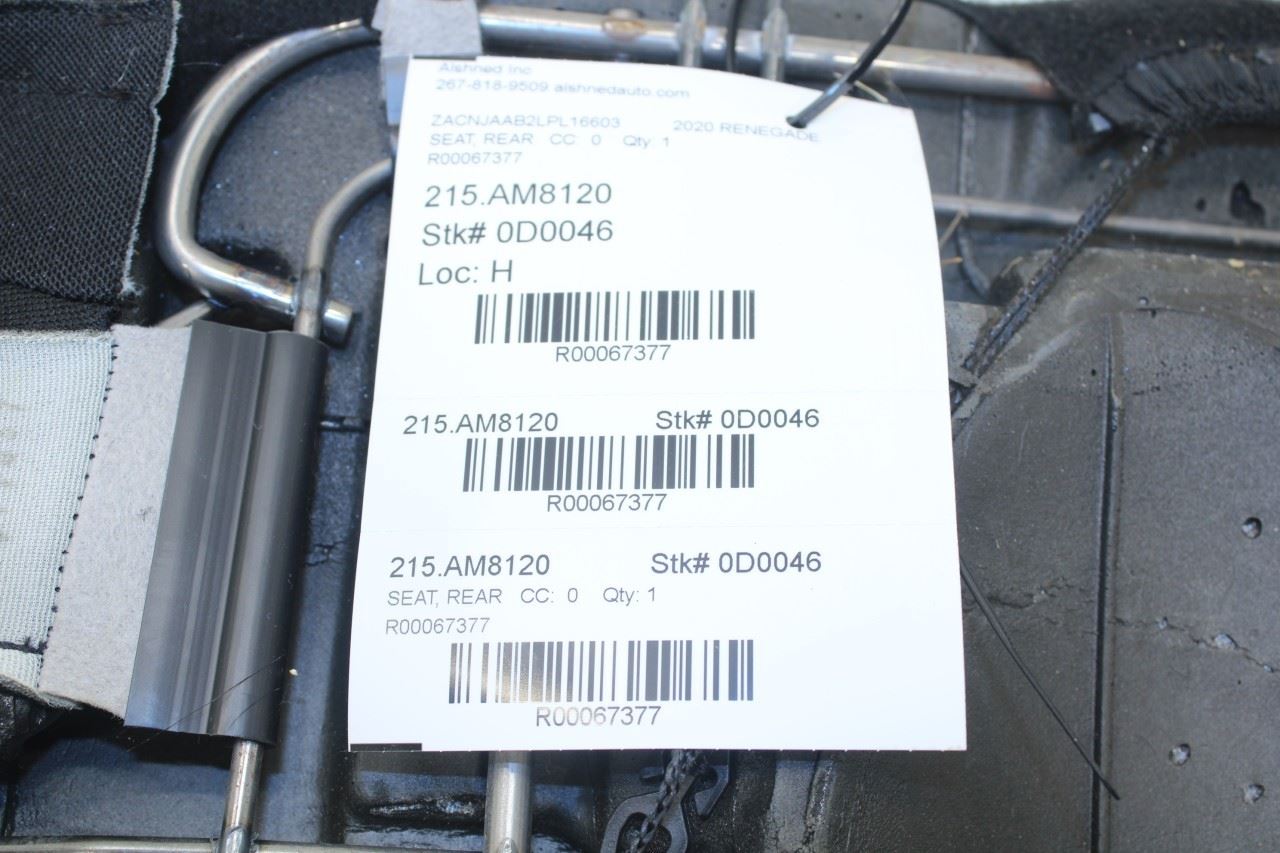 15-23 Jeep Renegade Sport 2.4L FWD Rear 2nd Row Seat Lower Bench Cushion Bottom - Alshned Auto Parts