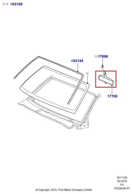 2013-2016 Ford F250 Lariat Interior Inside Rear View Mirror BU5A-17E678-LA - Alshned Auto Parts