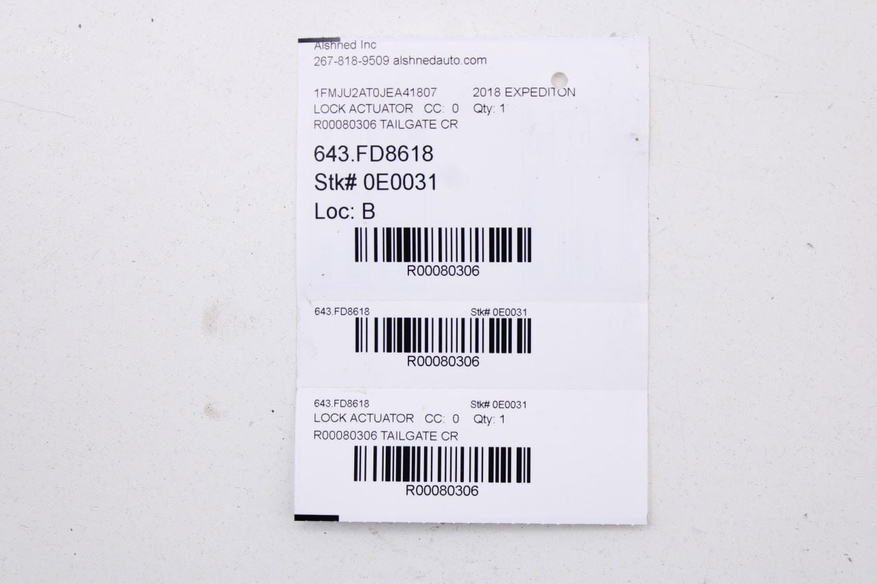 2018-24 Ford Expedition Limited RR Liftgate Tailgate Latch Lock Actuator *ReaD* - Alshned Auto Parts