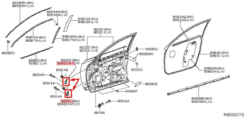 2019-2020 Infiniti QX60 FR Left Side Door Hinge Lower / Upper 80401-5AA0B OEM - Alshned Auto Parts