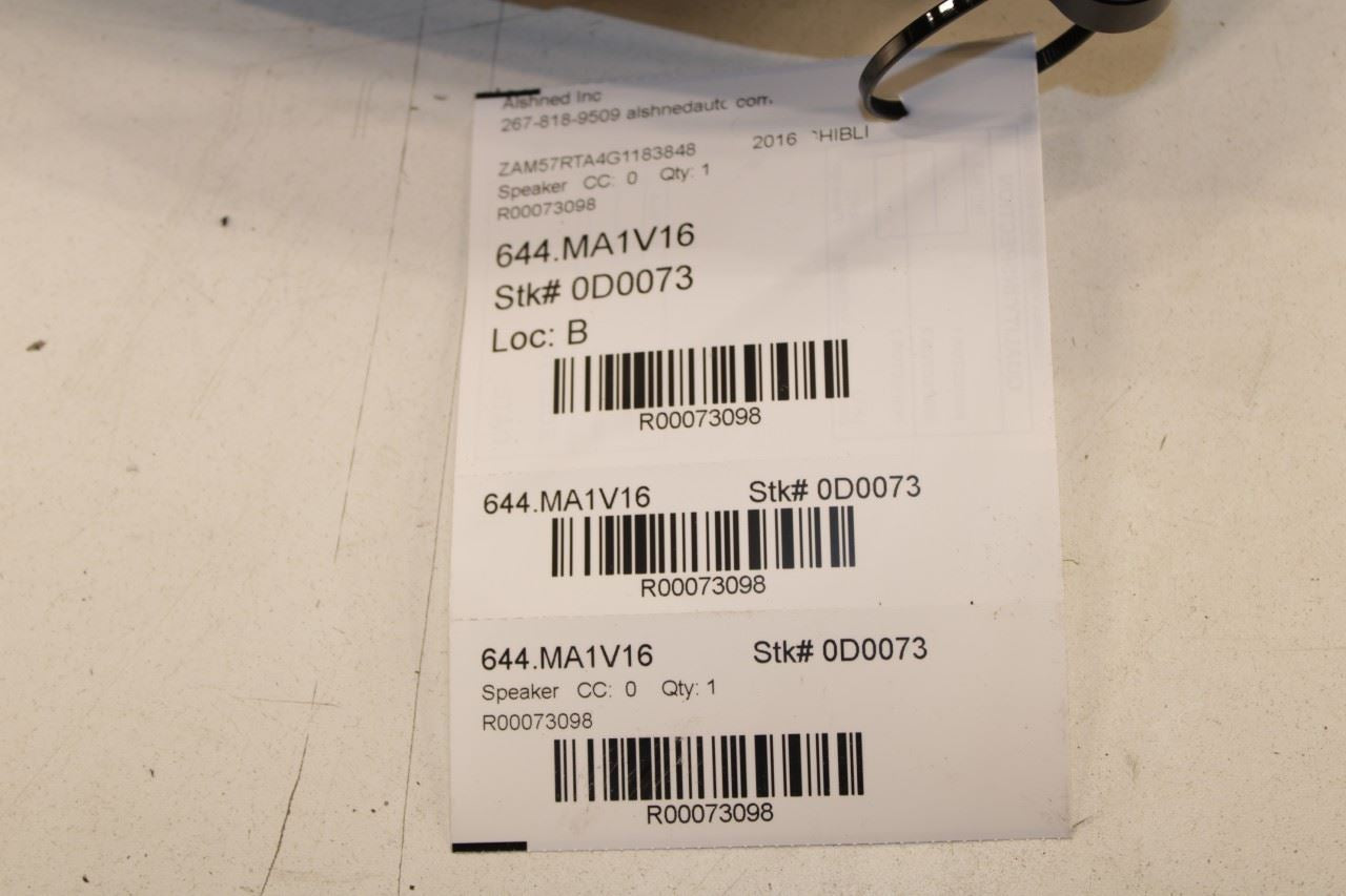 2014-2021 Maserati Ghibli S Q4 Rear Deck Subwoofer Speaker 670005163 OEM - Alshned Auto Parts