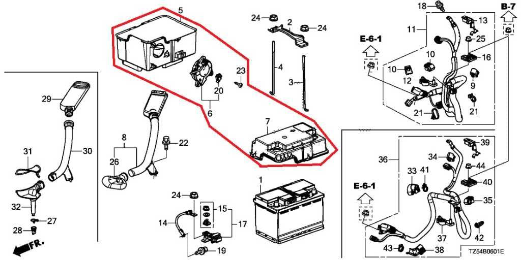 2017-20 Acura MDX w/Tech Pkg 3.5L Battery Holder Tray Housing Box 31523-TZ5-A021