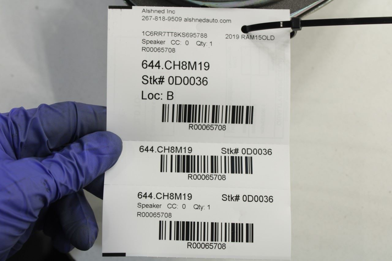 11-24 RAM 1500 Classic Crew Cab RR Left and Right Door Audio Speakers 5091019AB - Alshned Auto Parts