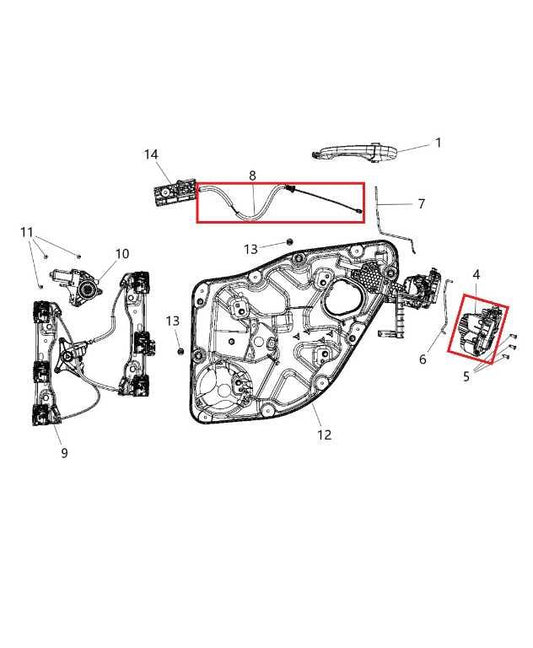 2011-2026 Dodge Durango SXT Rear Right Side Door Lock Latch Actuator 4589922AG - Alshned Auto Parts