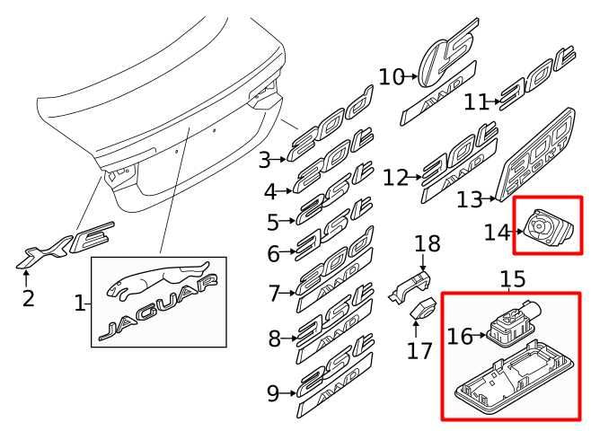 17-20 Jaguar XE Rear Tailgate Lid Release Handle Switch w/ Camera GX73-432B10-BB - Alshned Auto Parts