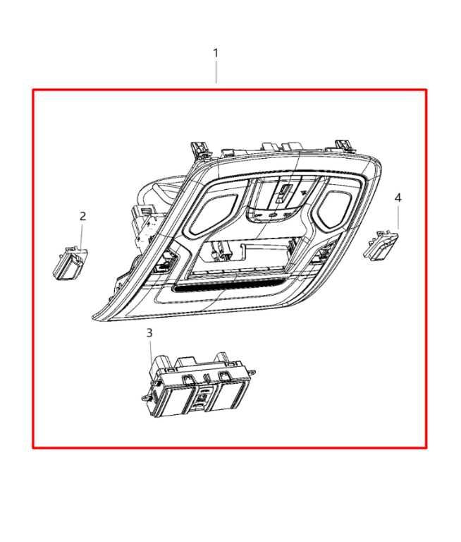 2019-20 Ram 2500 Big Horn 6.4L Front Overhead Console Dome Light Lamp 6EJ891L1AF - Alshned Auto Parts