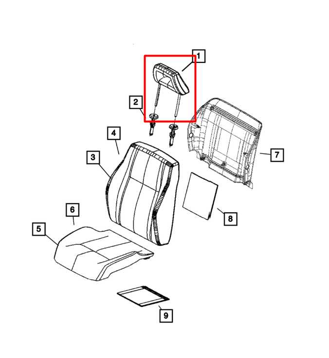 2014-2017 Jeep Patriot Sport SE Front Right Side Seat Headrest 5UQ21XDVAC OEM - Alshned Auto Parts