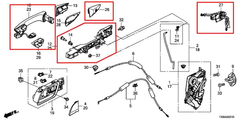 2019-22 Acura ILX Technology A-Spec Front Driver Left Side Door Exterior Handle1