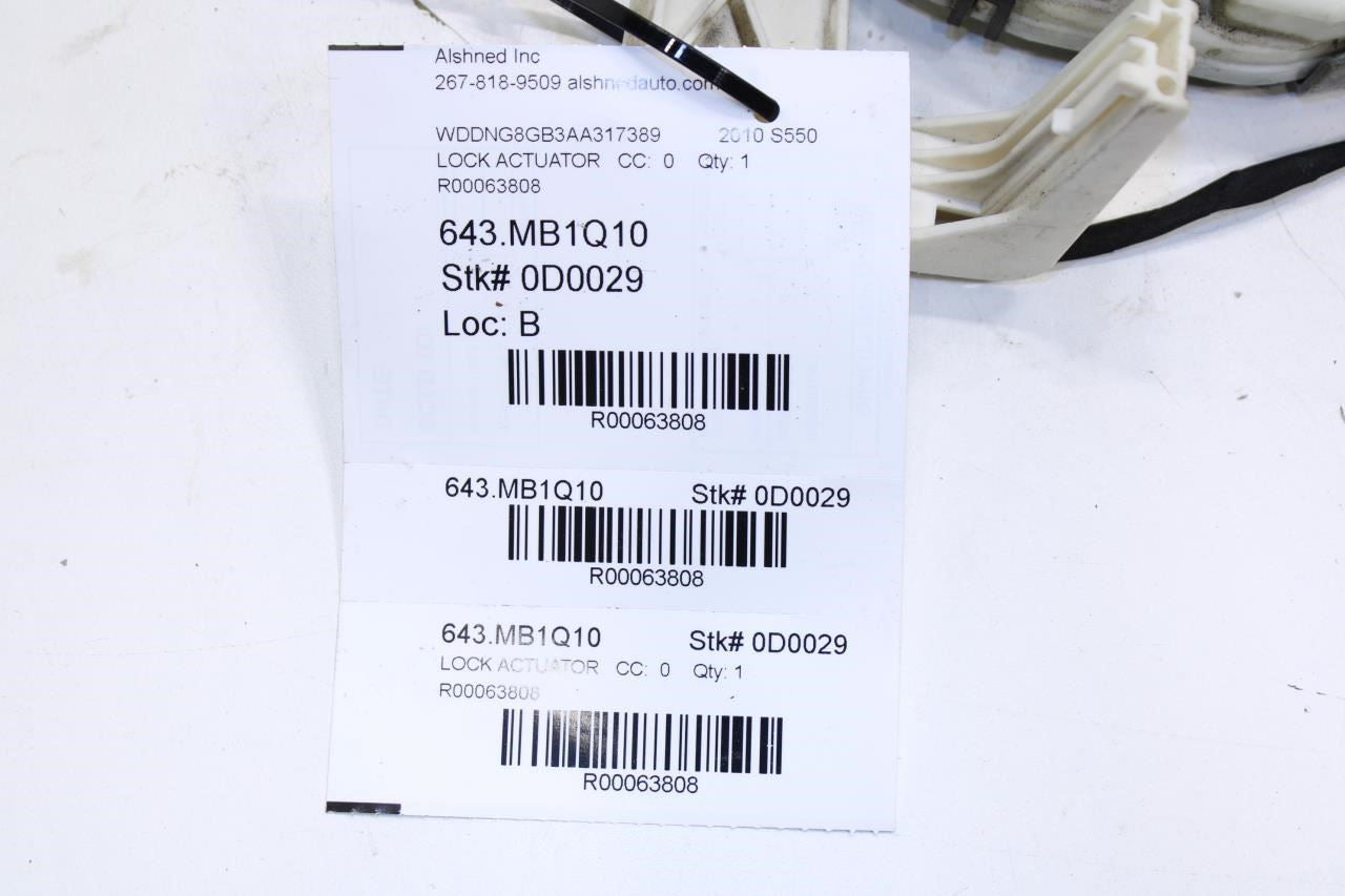2007-2013 Mercedes-Benz S550 Front Right Door Lock Latch Actuator 221-720-78-35 - Alshned Auto Parts