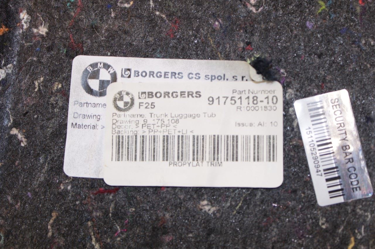 2011-2017 BMW X3 xDrive28i Rear Luggage Floor Storage Compartment 51479175118 - Alshned Auto Parts