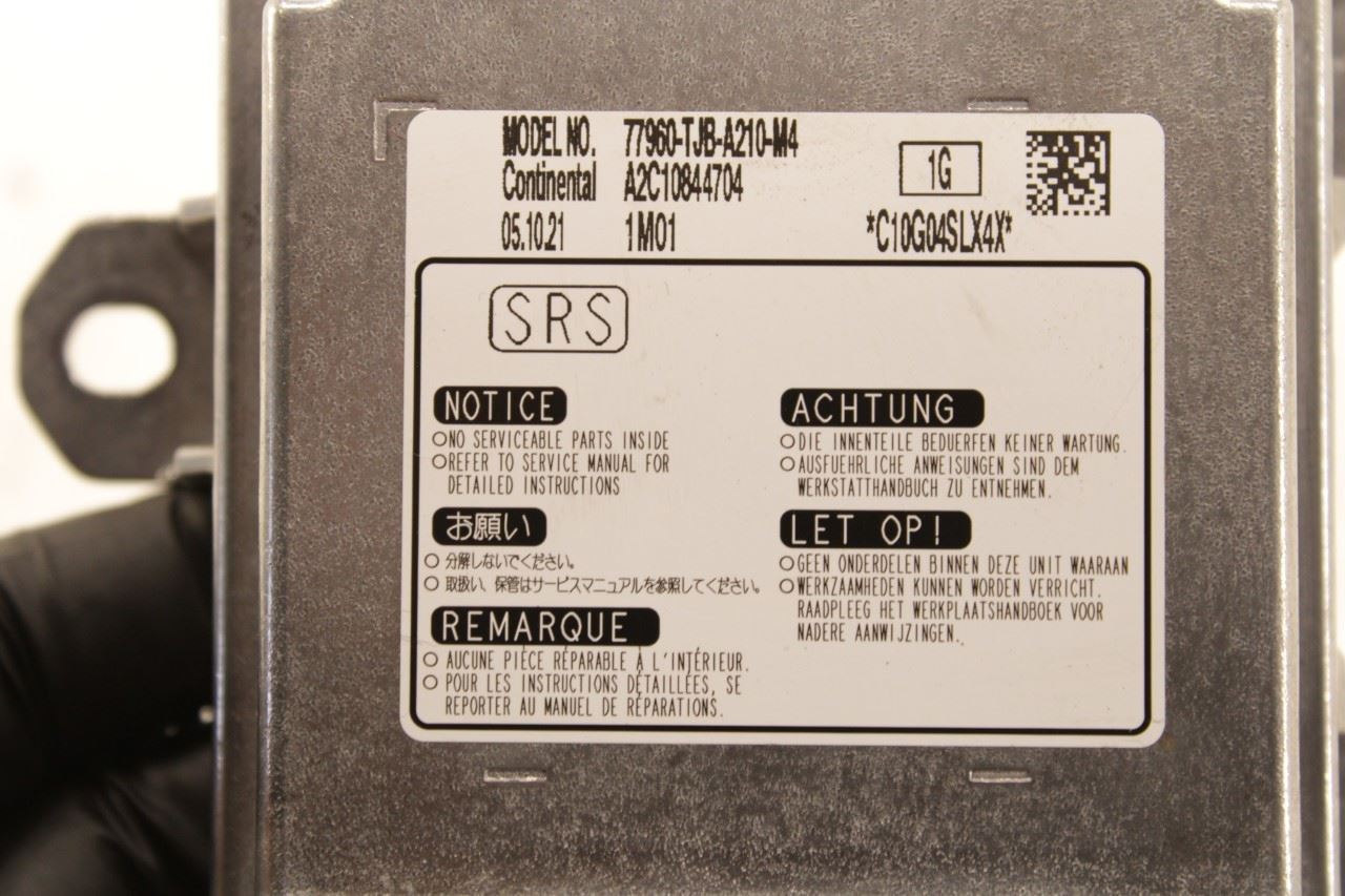 2021 Acura RDX SH-AWD Air Bag SRS Restraints Computer Control Module 77960-TJB-A210-M4 OEM - Alshned Auto Parts