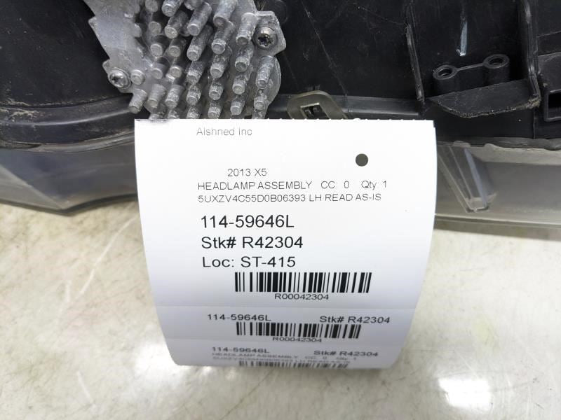 07-2013 BMW X5 Front Left Driver Headlight Lamp 63-12-7-298-451 OEM *ReaD**AS IS - Alshned Auto Parts