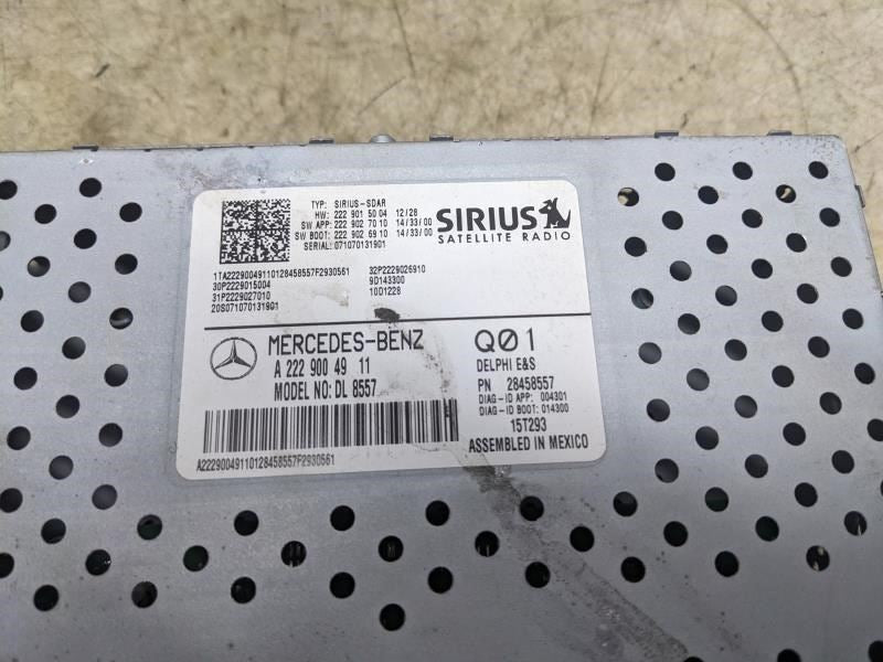 2015-20 Mercedes-Benz GLA 250 Sirius Satellite Radio Receiver 222-900-49-11 OEM - Alshned Auto Parts