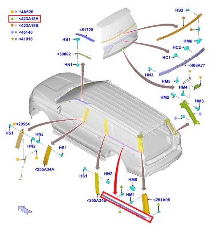2018-24 Ford Expedition Limited Rear Right Quarter Panel Molding JL1B-7830606-B - Alshned Auto Parts