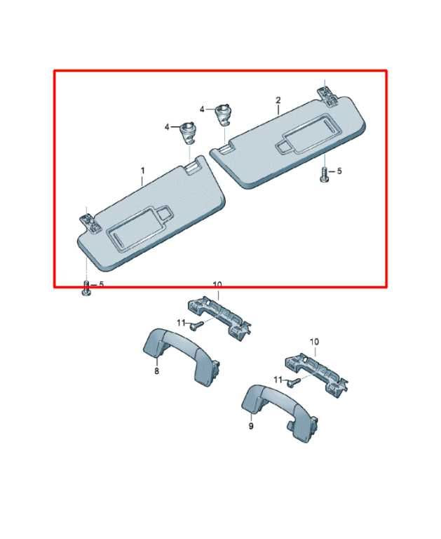 2018-24 Volkswagen Atlas S Front Right and Left Side Sun Visor w/ Mirror *ReaD* - Alshned Auto Parts