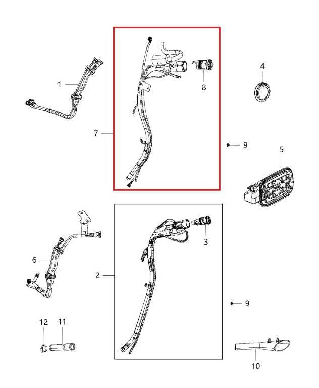 16-21 Jeep Grand Cherokee Limited 3.6L Fuel Filler Neck Hose Tube 68250911AH OEM - Alshned Auto Parts