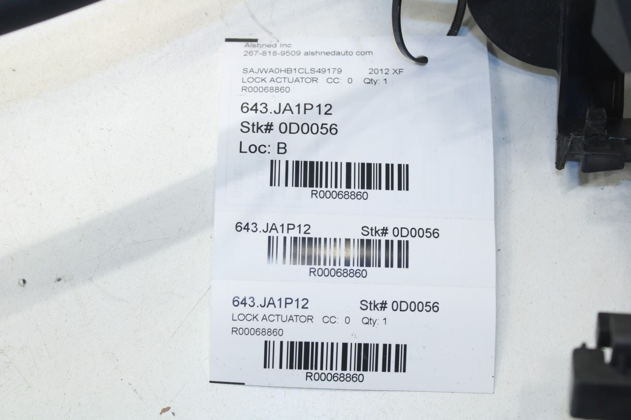 09-15 Jaguar XF Portfolio Rear Left Side Door Lock Latch Actuator 8X23-24995-BE - Alshned Auto Parts