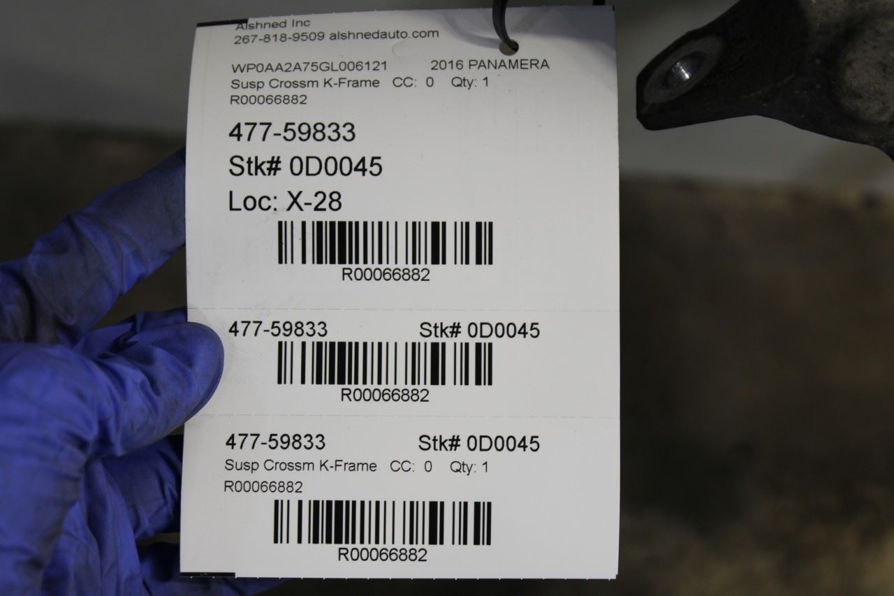2010-16 Porsche Panamera AWD Rear Suspension Crossmember Subframe 970-331-051-34 - Alshned Auto Parts