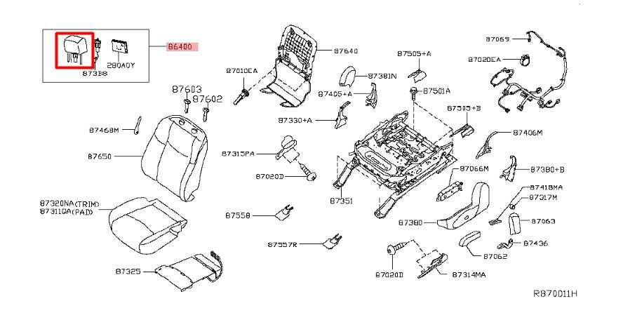 16-19 Nissan Pathfinder Front Passenger Right or Driver Left Side Seat Headrest - Alshned Auto Parts