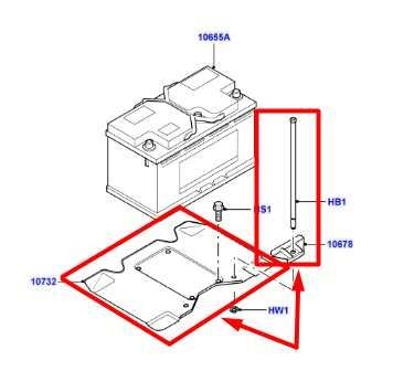 2003-2010 Land Rover Range Rover Battery Support Tray Holder LR010162 OEM - Alshned Auto Parts