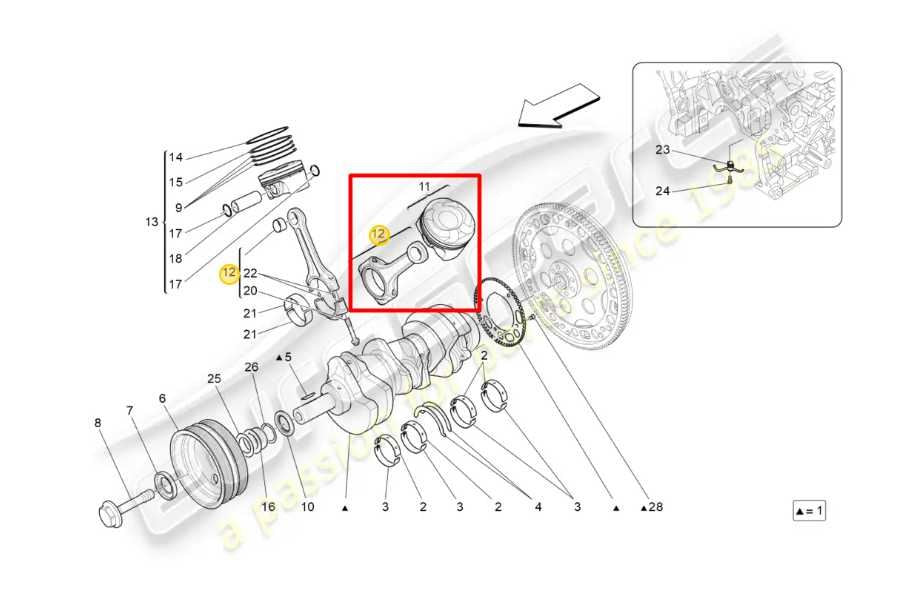 2014-17 Maserati Ghibli 3.0L Engine Motor Piston Left 1 w/ Connecting Rod 288525 - Alshned Auto Parts