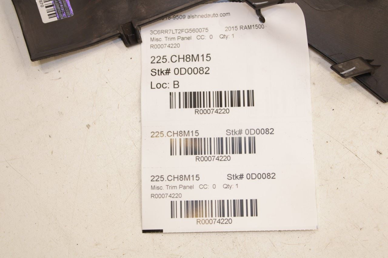 13-19 Ram 1500 Big Horn Crew Cab 5.7L 4WD Center Console Lower Trim Cover Panel - Alshned Auto Parts