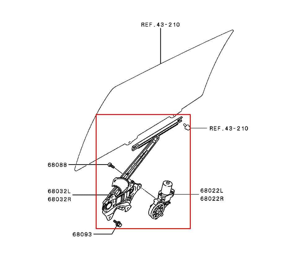 2018-2025 Mitsubishi Eclipse Cross ES Rear Right Door Window Regulator w/ Motor - Alshned Auto Parts