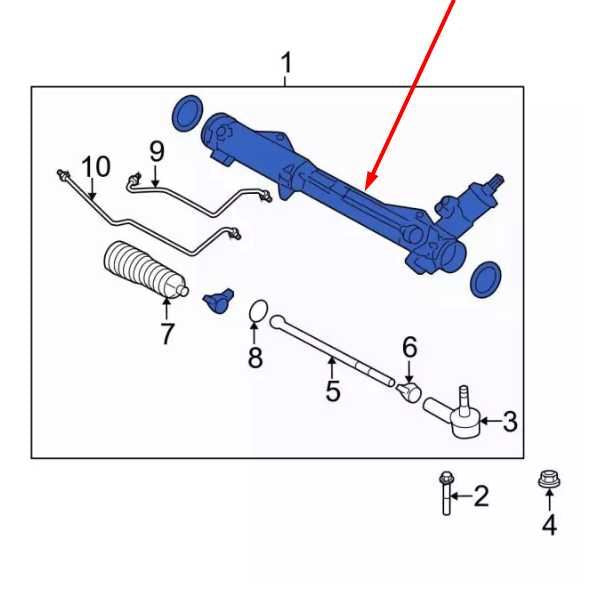 2005-2010 Ford Mustang Conv V6 Power Steering Gear Rack and Pinion 9R3Z-3504-B1
