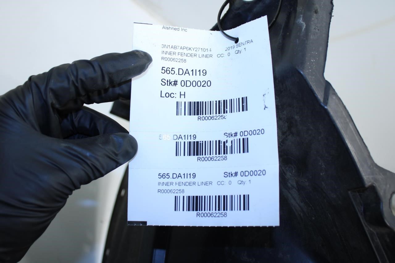 13-19 Nissan Sentra SV Front RH Fender Inner Liner Splash Shield 63840-3SH0A OEM - Alshned Auto Parts