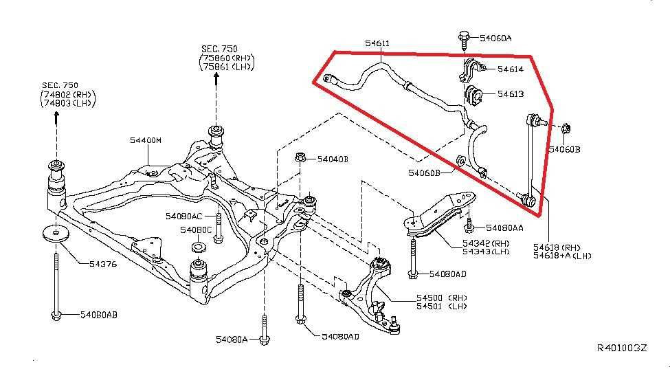 2014-2020 Infiniti QX60 AWD Front Stabilizer Sway Anti-Roll Bar 54611-3JA0B OEM1