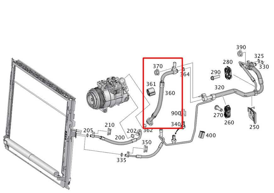 2014-15 Mercedes-Benz ML350 3.5L RWD AC Conditioning Suction Pressure Hose Line - Alshned Auto Parts