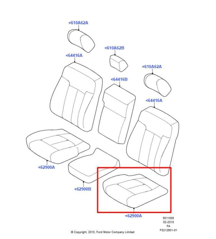 2013-16 Ford F250 Lariat Crew Cab 6.2L Front Driver Left Side Seat Lower Cushion - Alshned Auto Parts