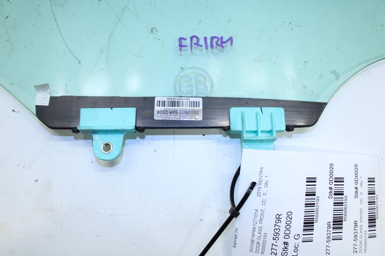 2013-2019 Nissan Sentra SV Front Right Side Door Window Glass 80300-9AM0A OEM - Alshned Auto Parts